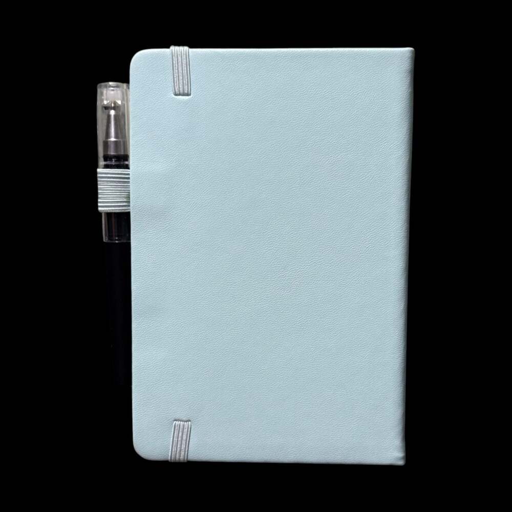 Pastel Blue Tree of Life Embossed Small Hardcover Lined Journal with Pen - Picture 6 of 6